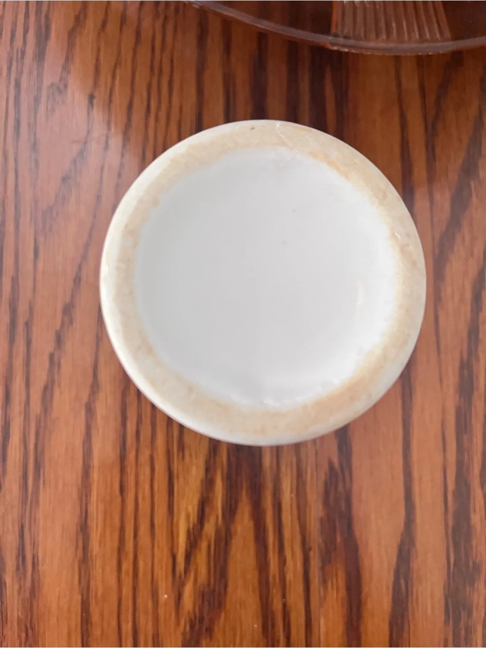 White Ceramic Creamer with Green Trim - Classic Tableware